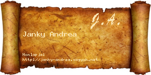 Janky Andrea névjegykártya