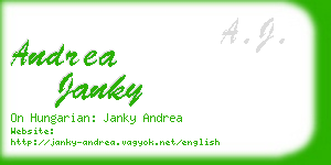 andrea janky business card